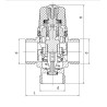 PERFEXIM TRÓJDROŻNY TERMOSTATYCZNY ZAWÓR MIESZAJĄCY PHA-132 GZ 1" 30-601-0250-000